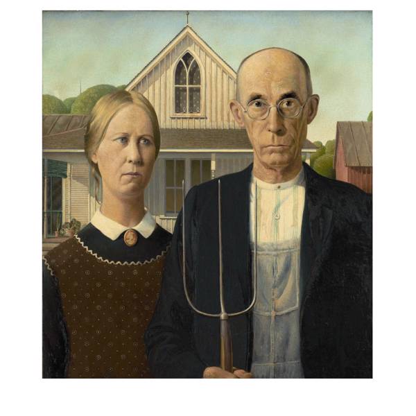 تابلوی گرافیتی طرح Grant Wood سایز 50 × 70، Graffity Grant Wood Chassis 70 x 50