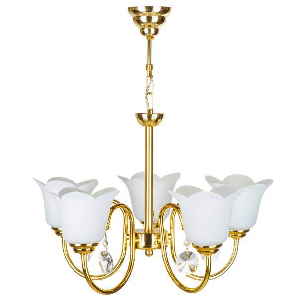 لوستر چشمه نور 5 شعله کد 856، Cheshmeh Noor 856 Five Branches Chandelier