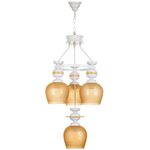 چراغ آویز چشمه نور 4 شعله کد G566/3_1WT، Cheshmeh NoorG566/3_1WT Four Flames Hanging Lamp