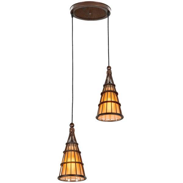 چراغ آویز دارکار مدل ملیکا 2 شعله کد 71، Darkar 71 Two Branches Melika Hanging Lamp