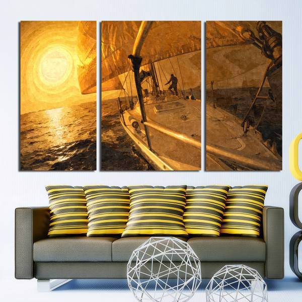 تابلو دیواری 3 تکه بارمان کد TA911