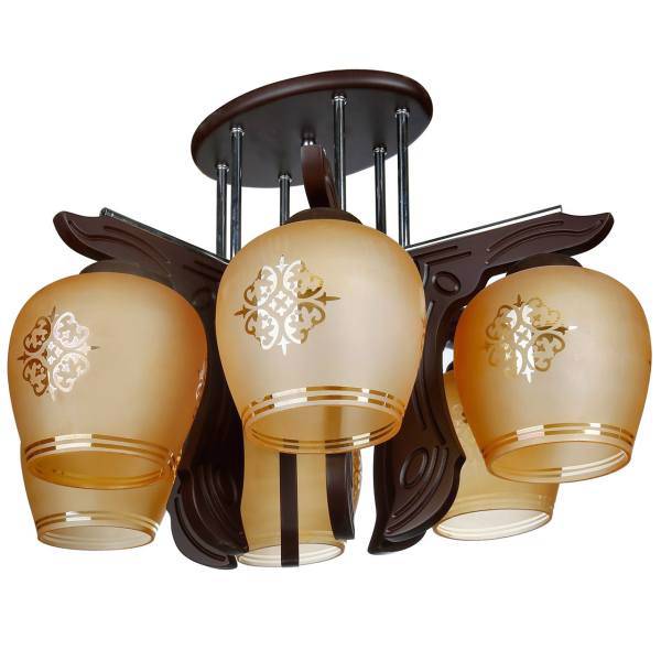 لوستر سقفی چشمه نور 6 شعله کد G533/6، Cheshmeh Noor G533 Six Flames Ceiling Chandelier