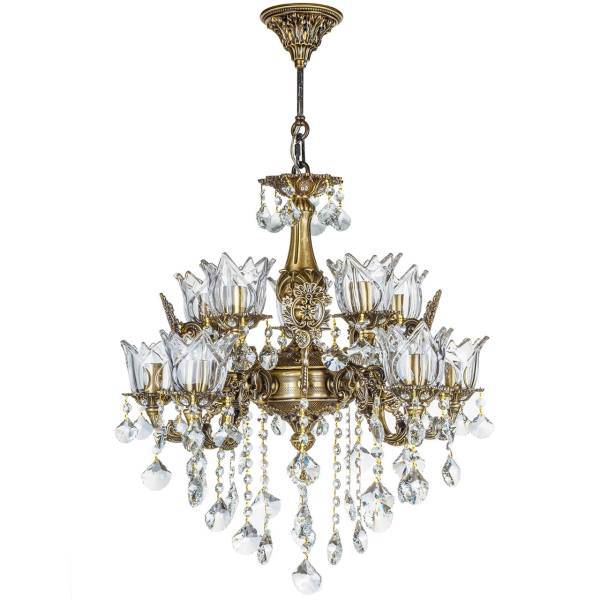 لوستر چشمه نور 12 شعله کد M3515/6A، Cheshmeh Noor M3515/6A Twelve Flames Chandelier