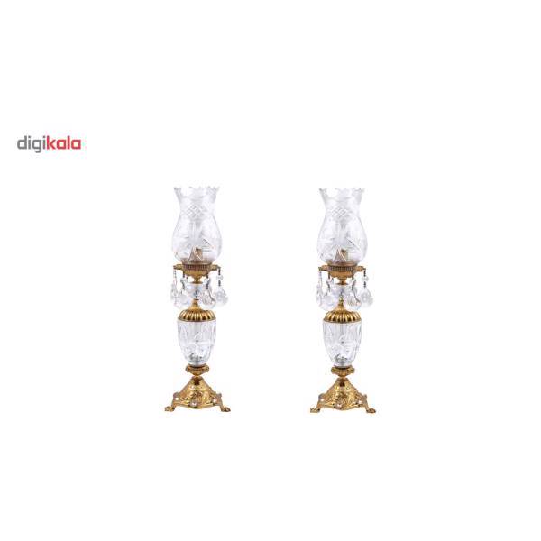 شمعدان دیلایت کد 91074Gold بسته 2 عددی، Delight 91074 Gold Candle Stick A Pair