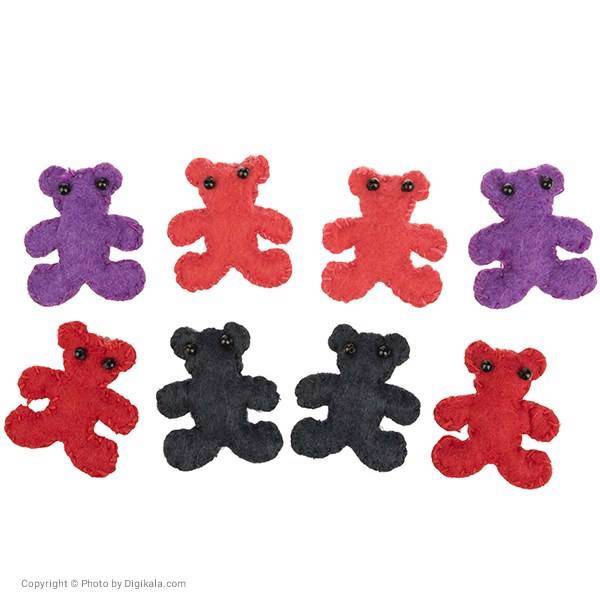 ابزار تزیینی کادو پالیز مدل Felt Bear کد 10368 - بسته 8 عددی، Paliz Felt Bear 10368 Decorative - Pack Of 8