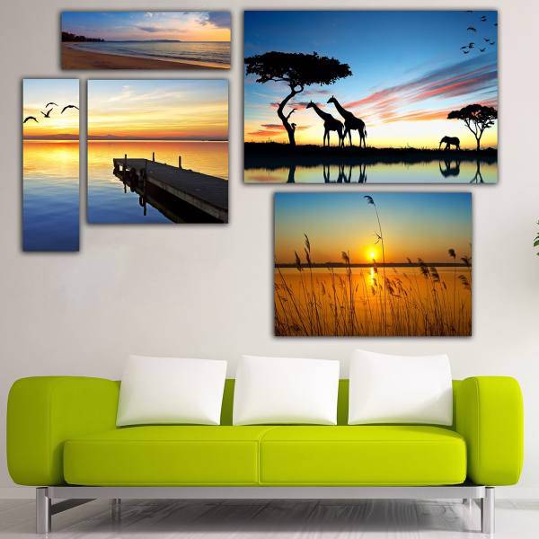 تابلو دیواری5 تکه آریکان کد TA6301