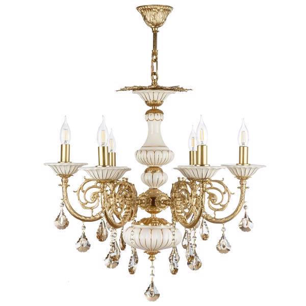 لوستر چشمه نور 6 شعله کد C2932/6، Cheshmeh Noor C2932/6 Six Flames Chandelier