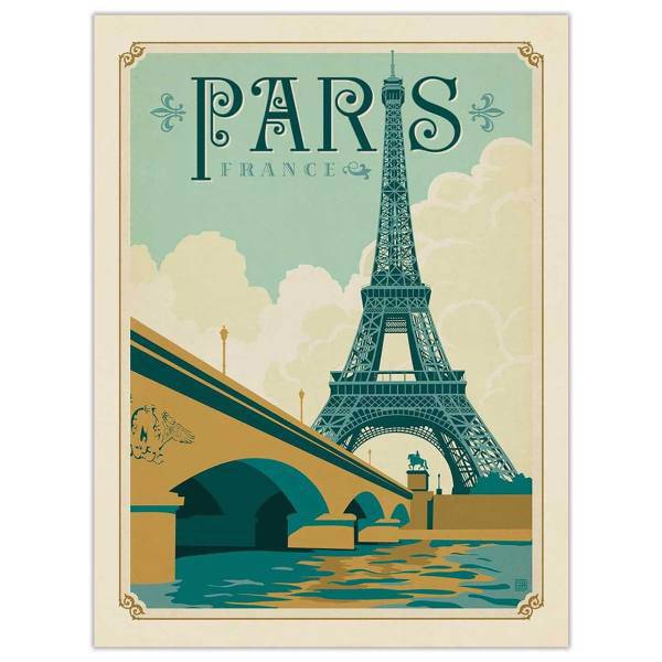 تابلوی کیدتونز طرح Paris سایز 30 × 40، Kidtunes Paris Tableau 30 x 40