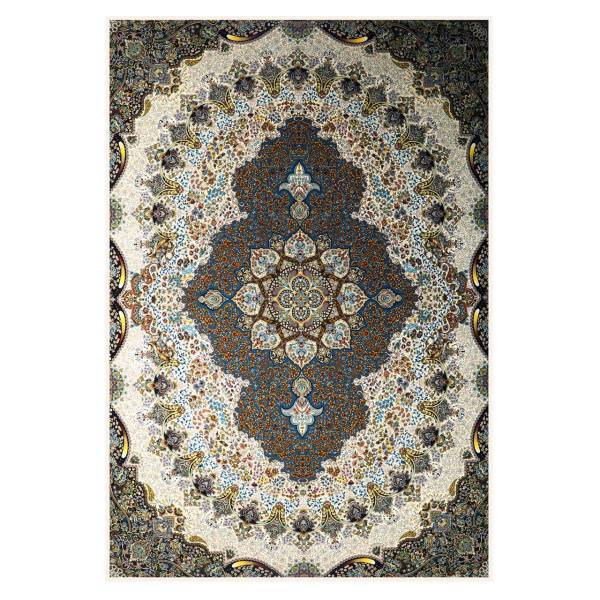 فرش ماشینی محتشم کاشان طرح شکوه کرم کد0460