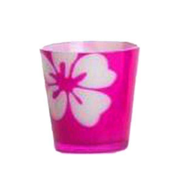 جاشمعی ینکی کندل مدل گل صورتی، Yankee Candle Flower Dye Pink Candle Holder