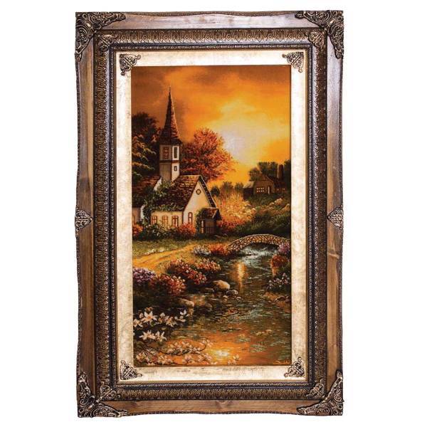 تابلو فرش دستبافت سرزمین فرش طرح غروب کد 207034