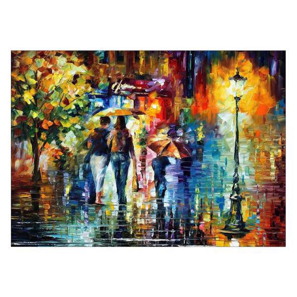 تابلو شاسی ونسونی طرح Leonid Afremov Family سایز 50x70 سانتی متر، Wensoni Leonid Afremov Family Chassis Size 50 x 70 Cm