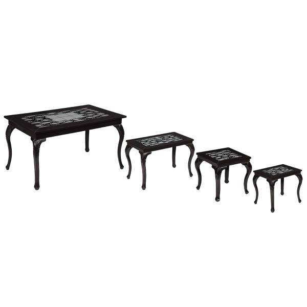 میز جلومبلی و مجموعه ی 3عددی میز عسلی صنایع چوب قایم مدل k401، Sanaye choob ghaem K401 Coffee Table and 3pcs end Table