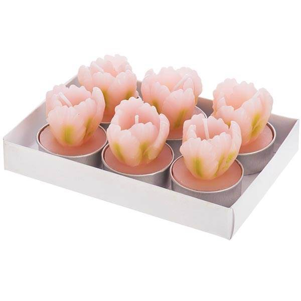 شمع هارمونی مدل گل لاله N12156 بسته 6 عددی، HarmonyTulip N12156 Candle Pack of 6