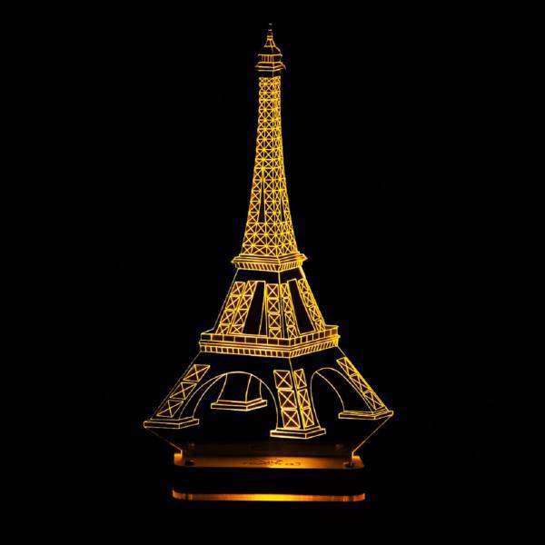 چراغ خواب سه بعدی نورا مدل برج ایفل، Noura Eiffel Tower 3D Night Light