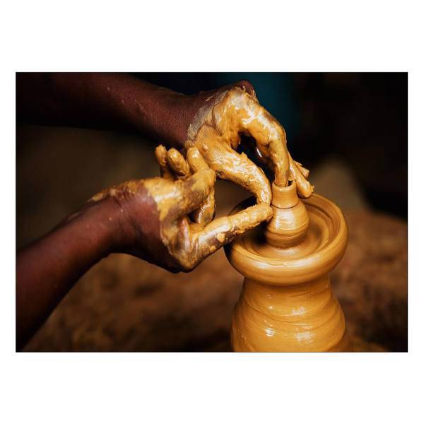 تابلو شاسی ونسونی طرح Hand Pottery سایز 30x40 سانتی متر، Wensoni Hand Pottery Chassis 40 x 30