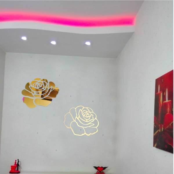 آینه پلکسی گلس دکو پدیده مدل Flower10014، DecoPadideh Flower10014 Plaxiglass Mirror