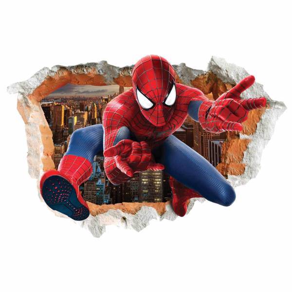 استیکر سه بعدی ژیوار طرح مرد عنکبوتی، Zhivar Windows Spider Man 3D Wall Sticker