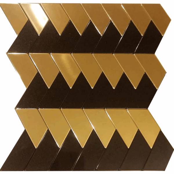 کاشی آلومینیومی ماریکو مدل Trapezoid-GB نمونه تک عددی، 24.5x27 Marico Trapezoid-GB Peel and Stick Aluminum Tile - Sample 1 pcs