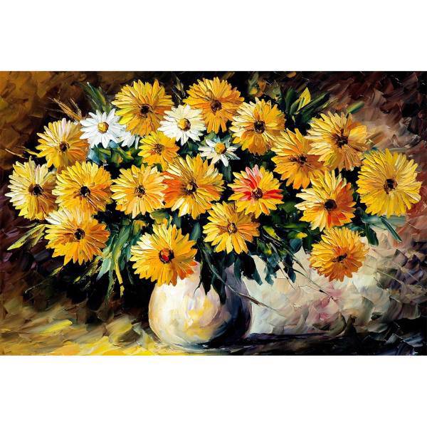 تابلو شاسی گالری هنری پیکاسو طرح گلدان گل سایز 90x60 سانتی متر، Picasso Art Gallery Vase of Flowers Chassis Size 60 x 90 CM