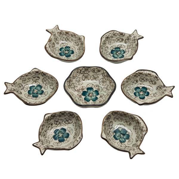 ست هفت سین طرح گل و ماهی - 7 تکه، Fish And Flower Haft Seen Set - 7 Pieces