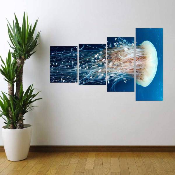 تابلو دیواری دکو وسنا طرح عروس دریایی، DecoVasna Jellyfish Wall Paintings