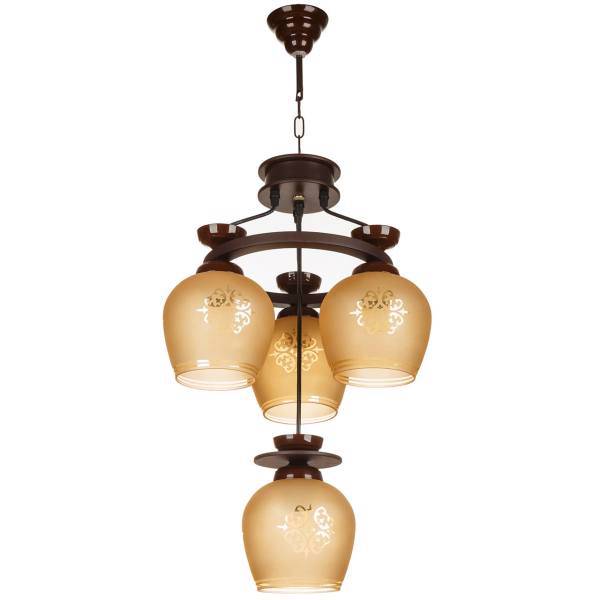 لوستر چشمه نور 4 شعله کد G561/3_1، Cheshmeh Noor G561/3_1 Four Flames Chandelier