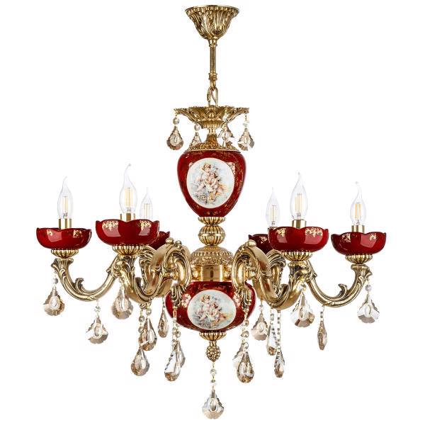 لوستر چشمه نور 6 شعله کد C2550/6-B-Z، Cheshmeh Noor C2550/6-B-Z Six Flames Chandelier