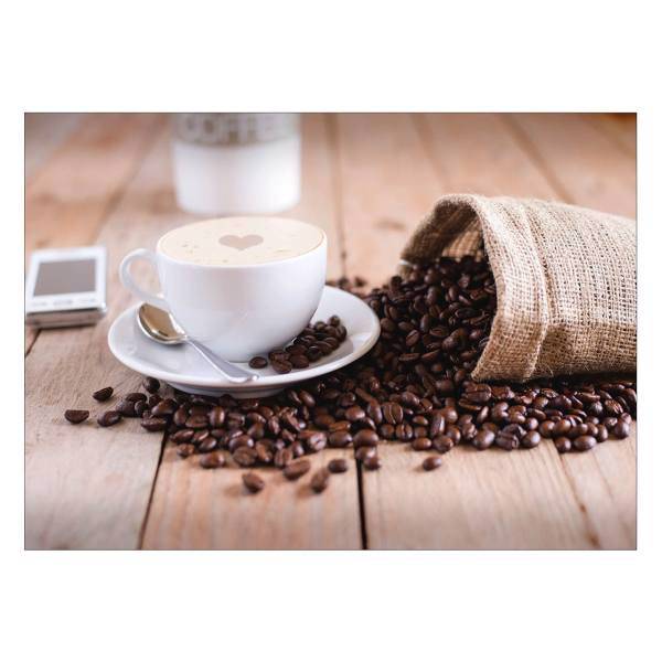 تابلو شاسی ونسونی طرح Sense Of Loving Coffee سایز 50x70 سانتی متر، Wensoni Sense Of Loving Coffee Chassis Size 50 x 70 Cm