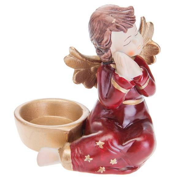 جاوارمری مدل فرشته نشسته کد 7AB003، Sitting Angel Tealight Candlestick 7AB003