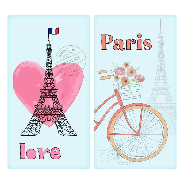 استیکر سالسو طرح Love Paris، Salso Love Paris Sticker