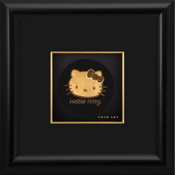 تابلوی طلاکوب زرسام طرح کیتی سایز 25 × 25 سانتی متر، Zarsam Kitty Golden Tableau Size 25 x 25 cm