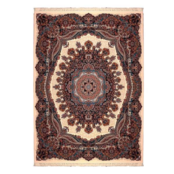 فرش ماشینی قاجار طرح ارشیا کد FR28 زمینه کرم