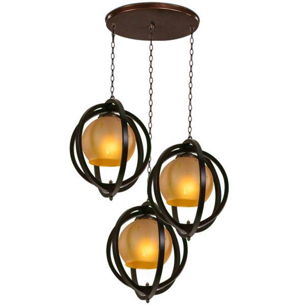 چراغ آویز 3 شعله دارکار طرح کره کد R79، Darkar Kore R79 Three Branches Hanging Lamp