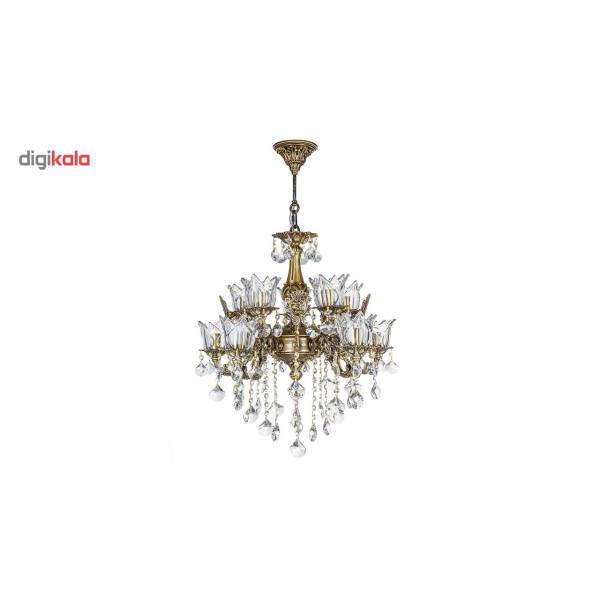 لوستر چشمه نور 10 شعله کد M3515، Cheshmeh Noor M3515 Ten Branches Chandelier