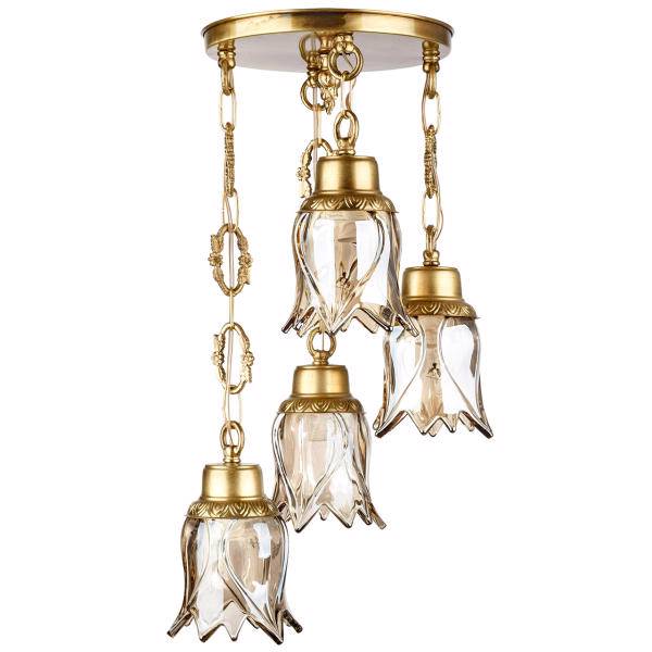 چراغ آویز چشمه 4شعله نورکد C2773/4A، Cheshmeh Noor C2773/4A Four Flames Hanging Lamp