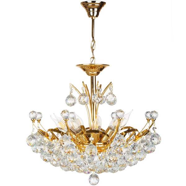 لوستر چشمه نور 9 شعله کد H6670/50G، Cheshmeh Noor H6670/50G Nine Flames Chandelier