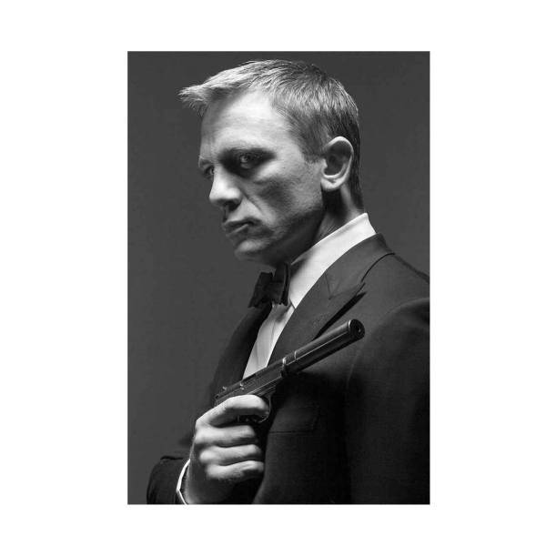 تابلو شاسی چوبی نوین نقش طرح دنیل کریگ 02، Novinnaghsh Wooden Chassis Daniel Craig 02 Design