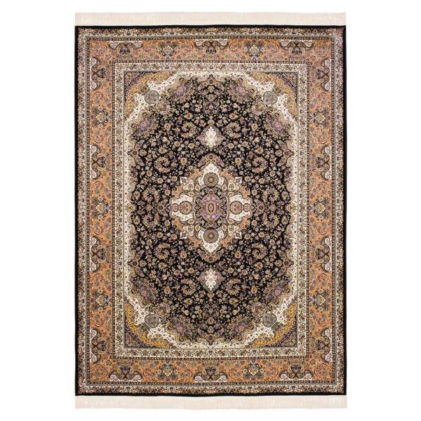 فرش ماشینی کتیبه طرح سالاری کد FR153 زمینه سورمه ای