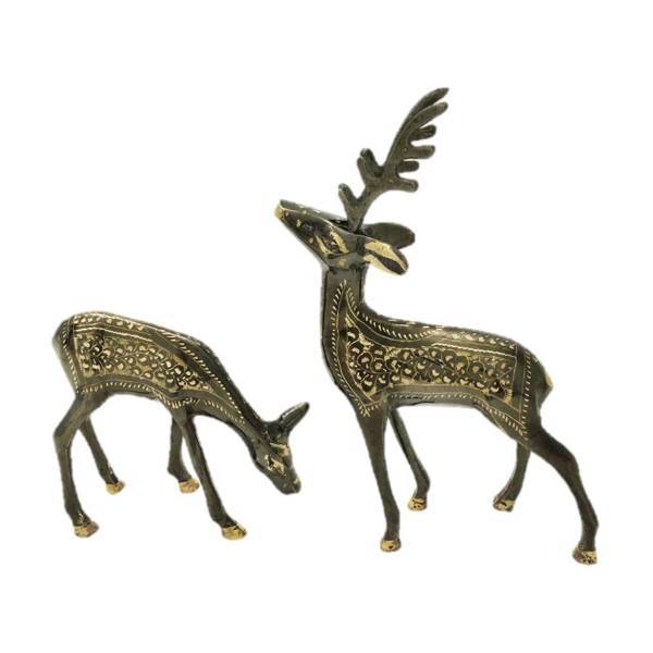 مجسمه برنجی جام هنر مدل آهو و گوزن کد 114005005