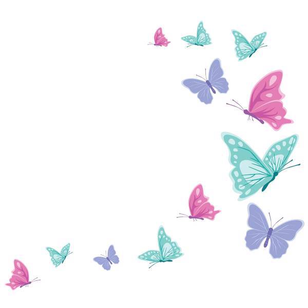 استیکر سالسو طرح پروانه های رنگی، Salso Color Butterflys Sticker