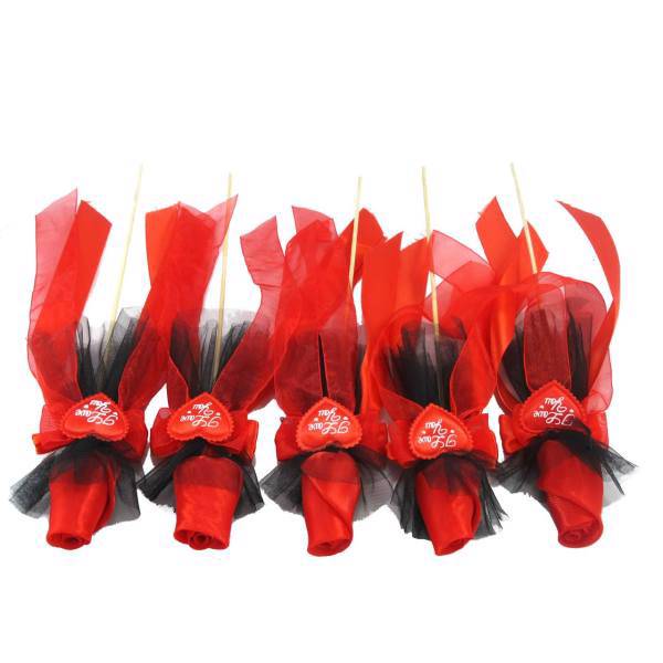 گل مصنوعی کوه شاپ مدل توری کد D139 - B001 مجموعه 5 عددی
