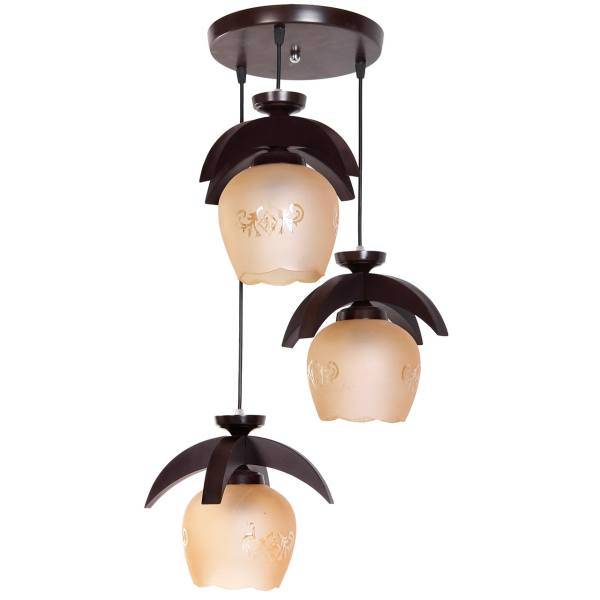 چراغ آویز چشمه نور 3 شعله کد 505، Cheshmeh Noor 505 Three Branch Hanging Lamp