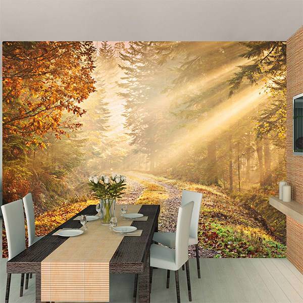 کاغذ دیواری 1وال مدل جنگل پاییزه، 1Wall Giant Mural Autumn Forest Wallpaper