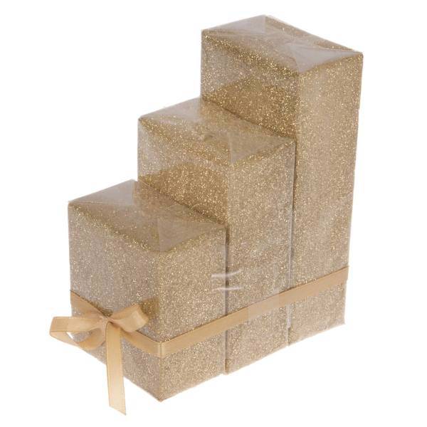 شمع آترا مدل Shiny بسته 3 تایی، Atra Shiny Candle Pack Of 3