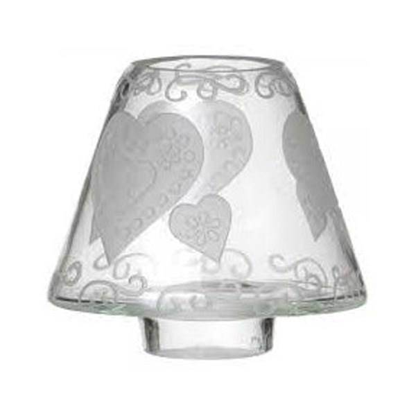 جاشمعی ینکی کندل مدل آباژور قلب کوچک، Yankee Candle Etched Hearts Small Shade Candle Holder