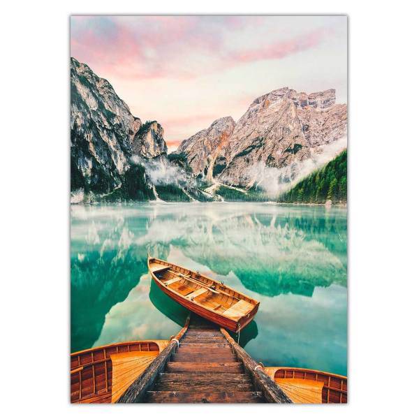تابلو شاسی ونسونی طرح Lake of Mountain سایز 70 × 50 سانتی متر، Wensoni Lake of Mountain Chassis Size 50 x 70 Cm