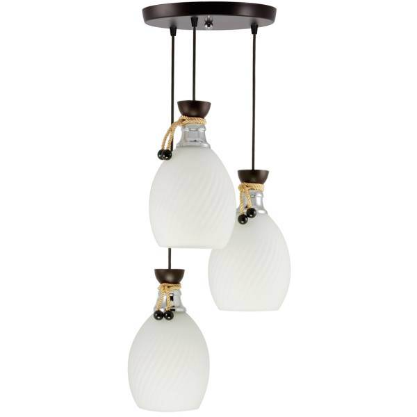 چراغ آویز چشمه نور 3 شعله کد 1259/3H، Cheshmeh Noor 1259/3H Three Branch Hanging Lamp