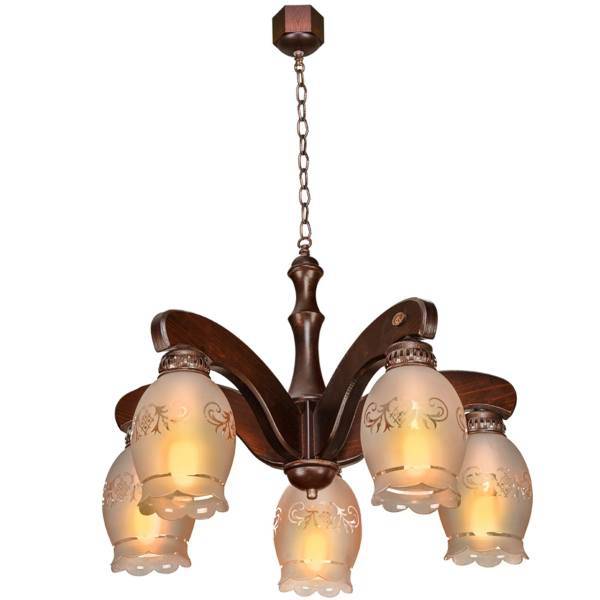 لوستر دارکار مدل افسون 5 شعله کد 222، Darkar 222 Five Branches Afsoon Chandelier