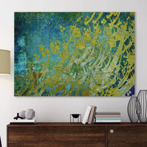 تابلو بوم خط روزتو طرح دیوا، Rouzeto Diva Canvas modern iranian calligraphy